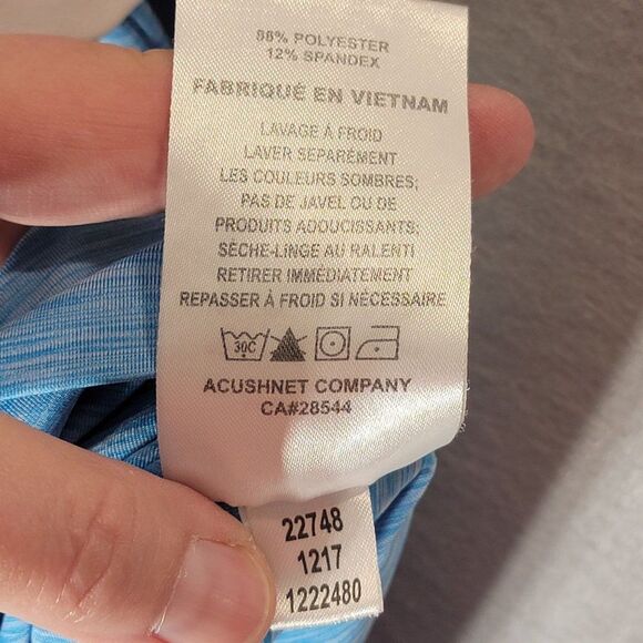 FootJoy FJ Polo Shirt Mens XL Blue Performance Short Sleeve Golfer Logo Outdoor - Picture 10 of 11